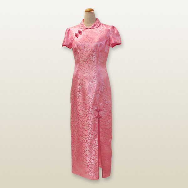 丸襟チャイナドレス XLサイズ 13号 ピンク